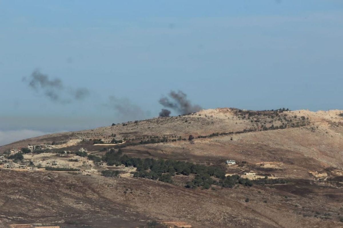 US ambassador in Zawtar Gharbieh, as Israeli army carries out detonations in Mansouri, outskirts of Braasheet
