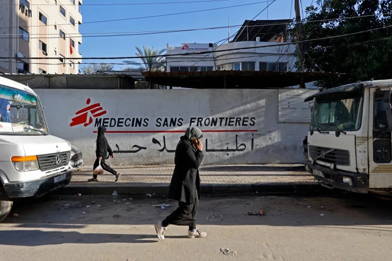 Israeli strike on Gaza City causes damage to bus carrying 10 MSF aid workers