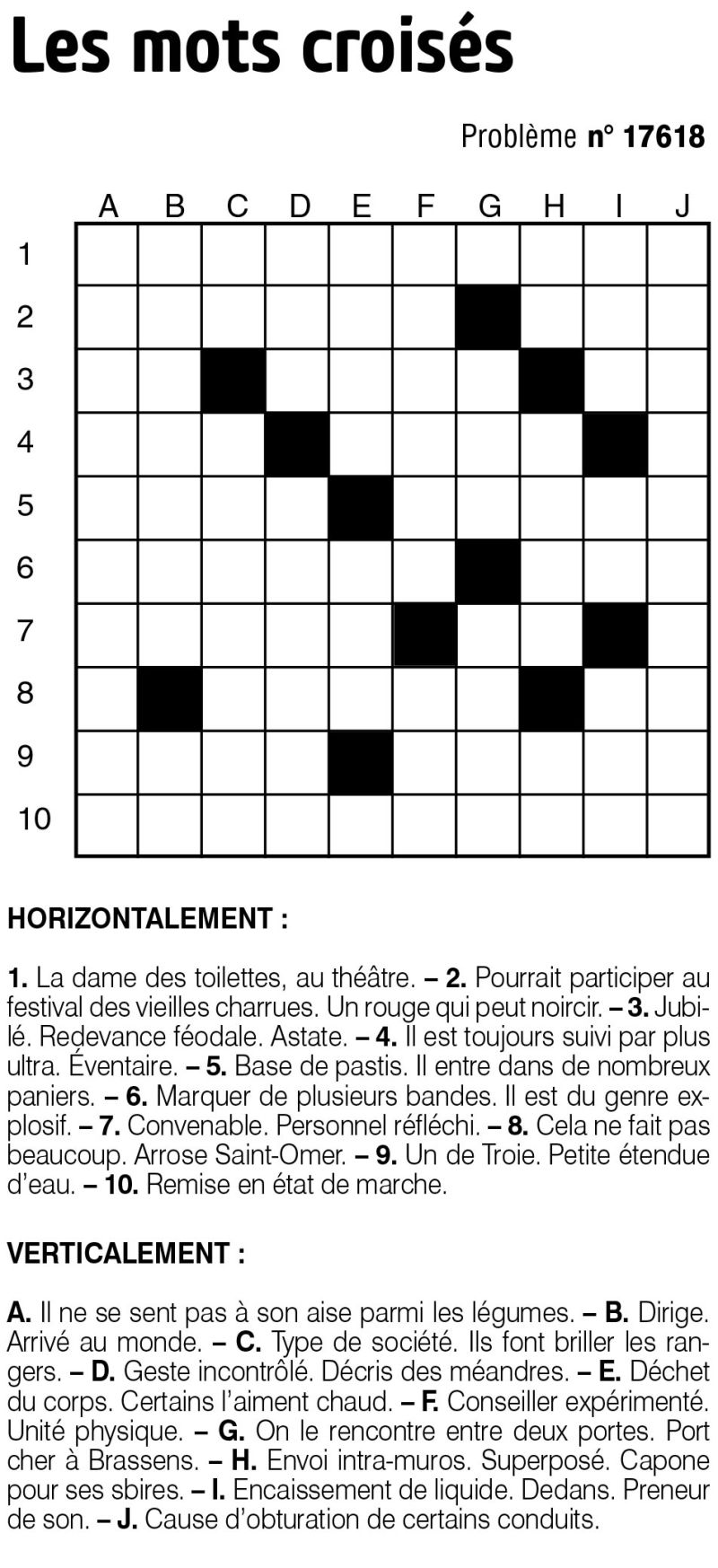 Les mots croisés