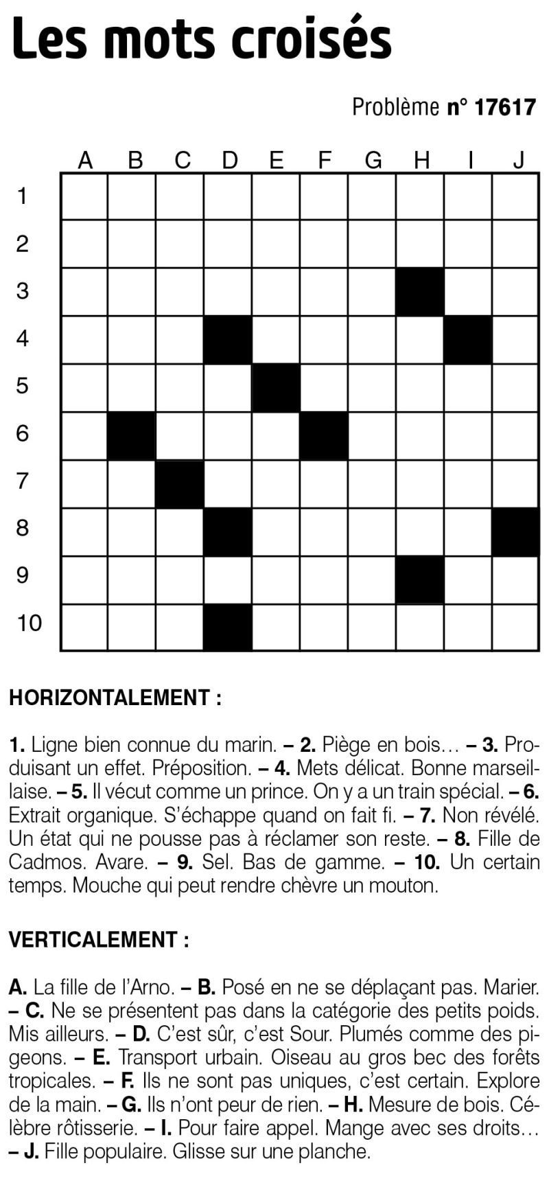 Les mots croisés