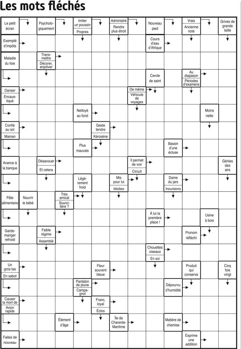 Les mots fléchés