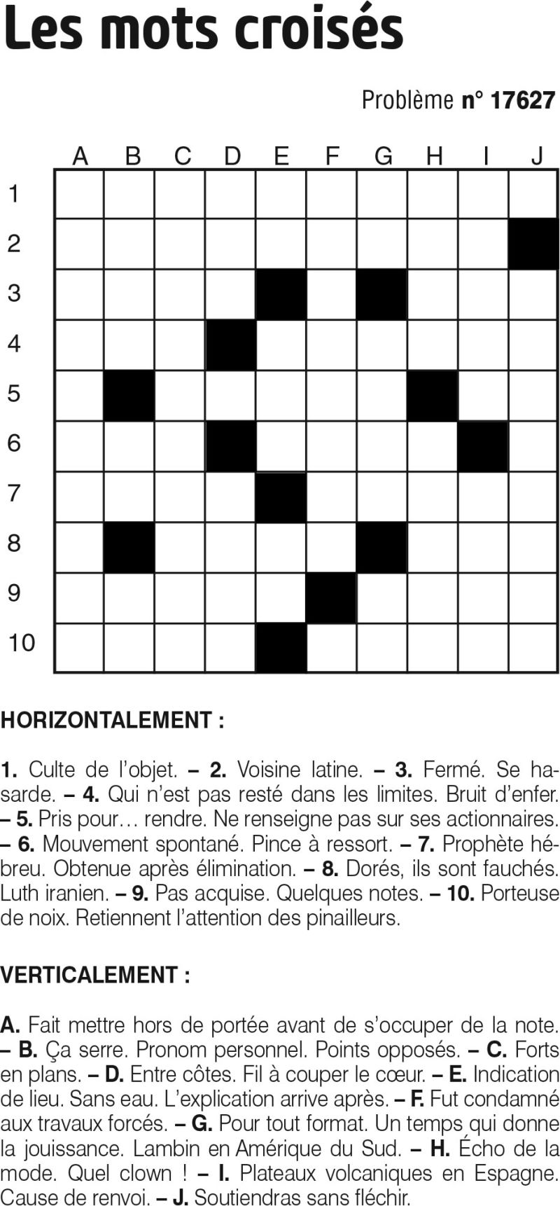 Les mots croisés