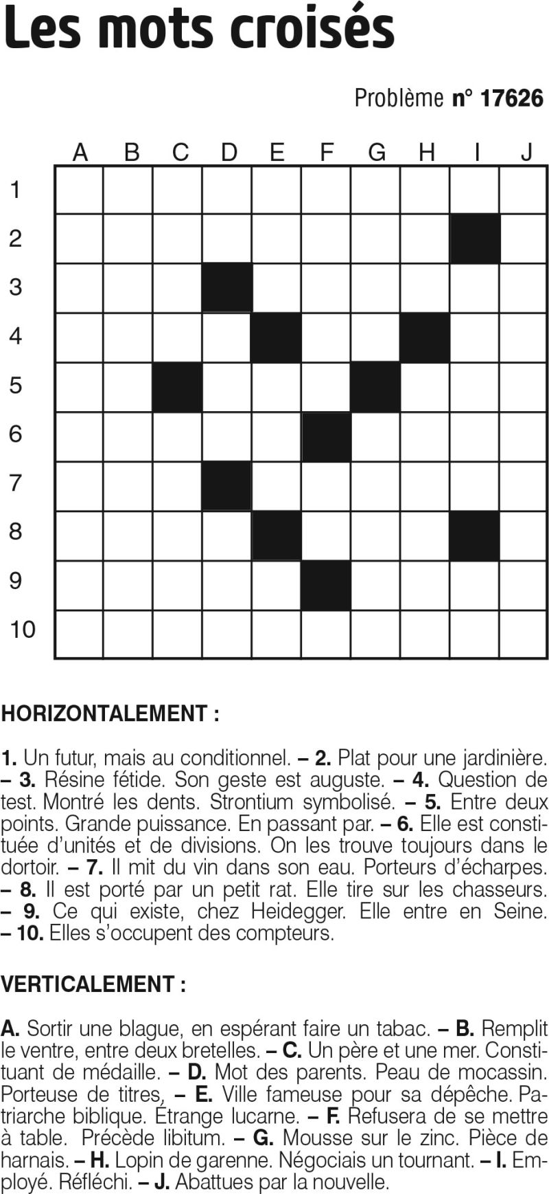 Les mots croisés