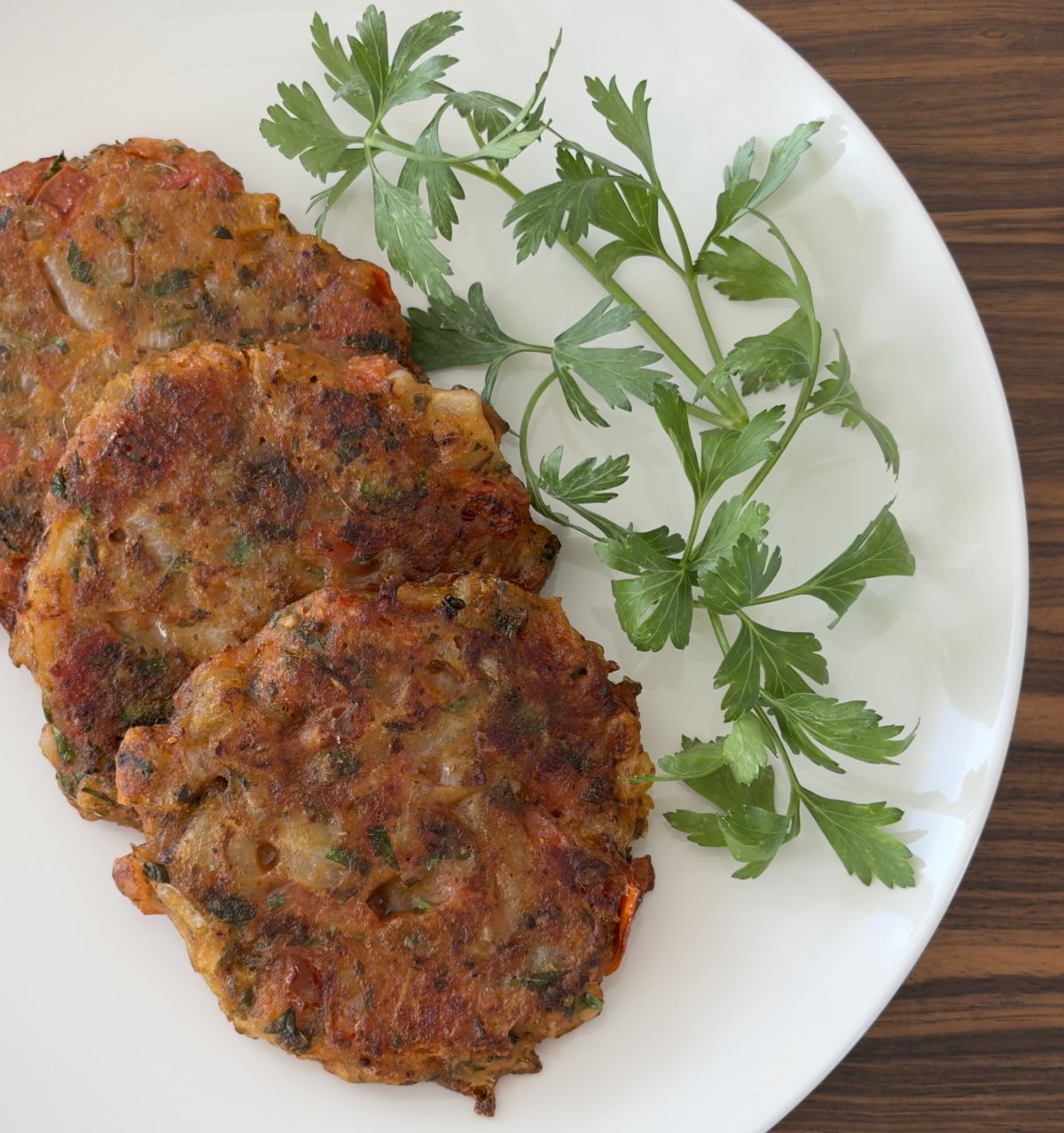 Anissa Helou’s tomato vegetarian burger