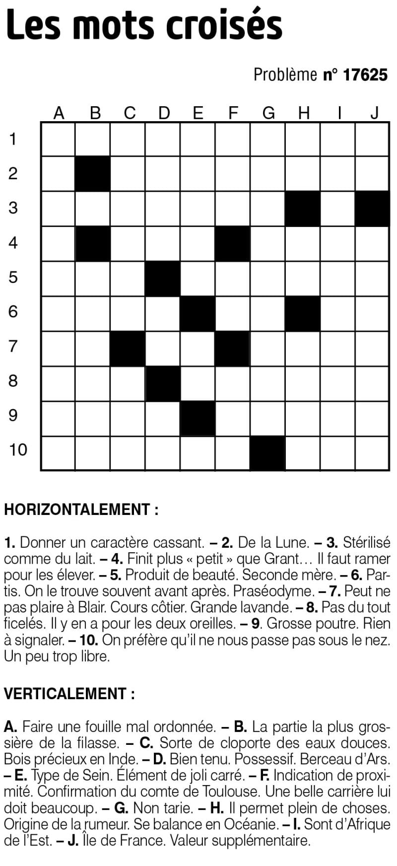 Les mots croisés
