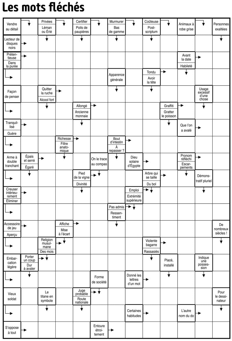 Les mots fléchés