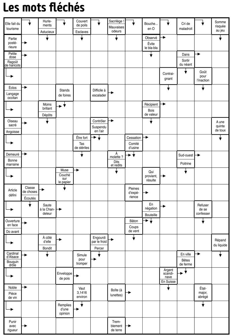 Les mots fléchés