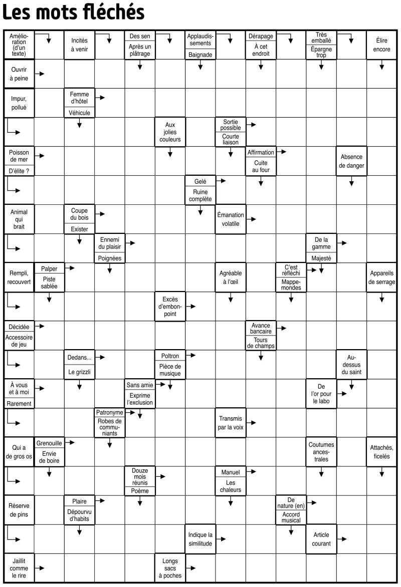 Les mots fléchés