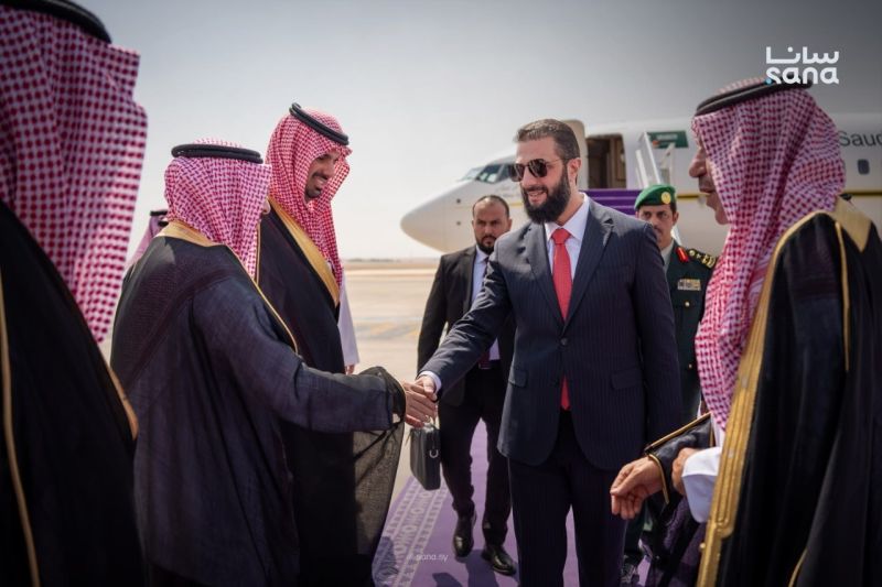 Ahmad al-Sharaa in Riyadh to meet Mohammad bin Salman