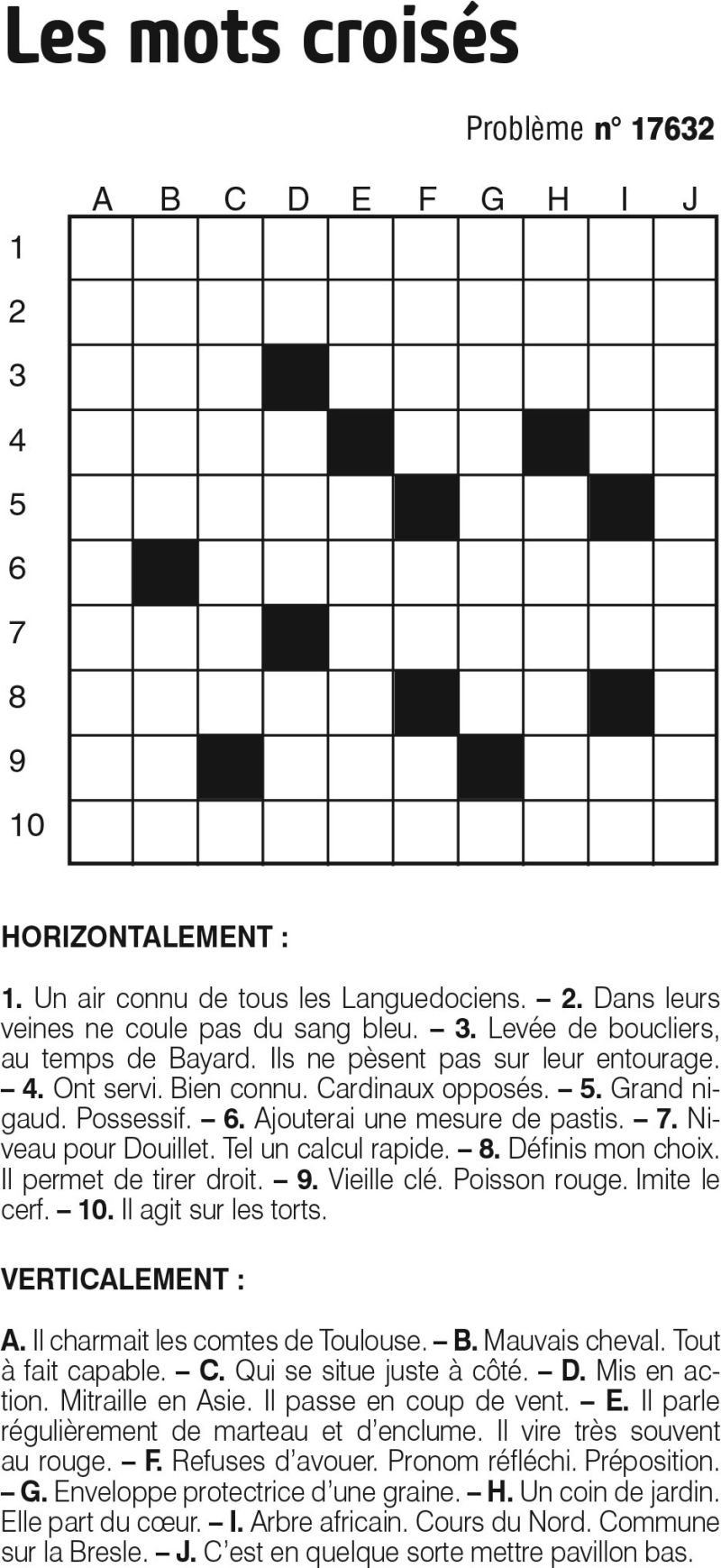 Les mots croisés