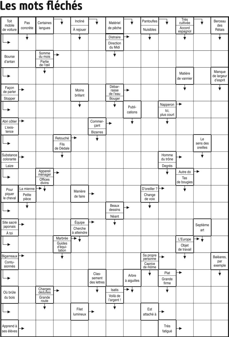 Les mots fléchés