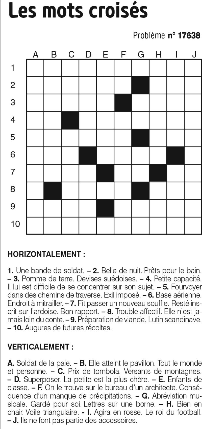 Les mots croisés