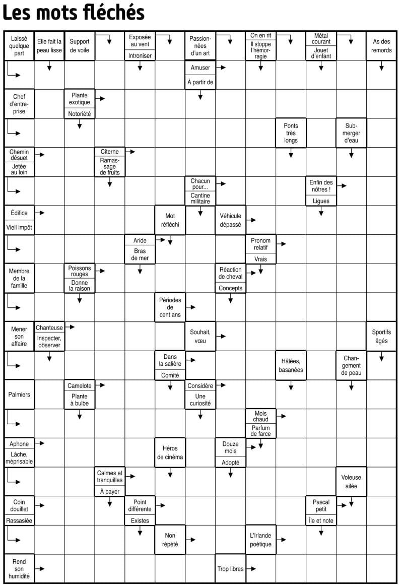 Les mots fléchés