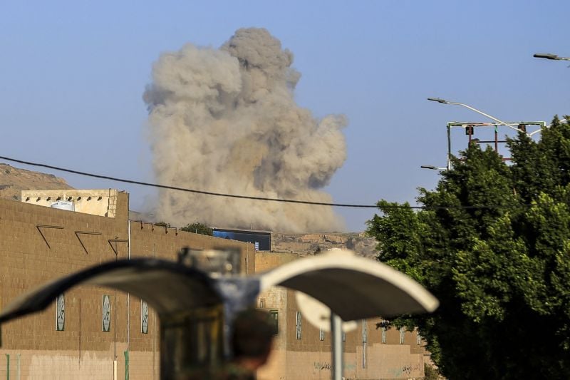 Strike reported on Yemeni Sanaa airport, Houthi-run TV says