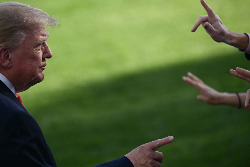 Trump says does not believe China, Russia helping Iran