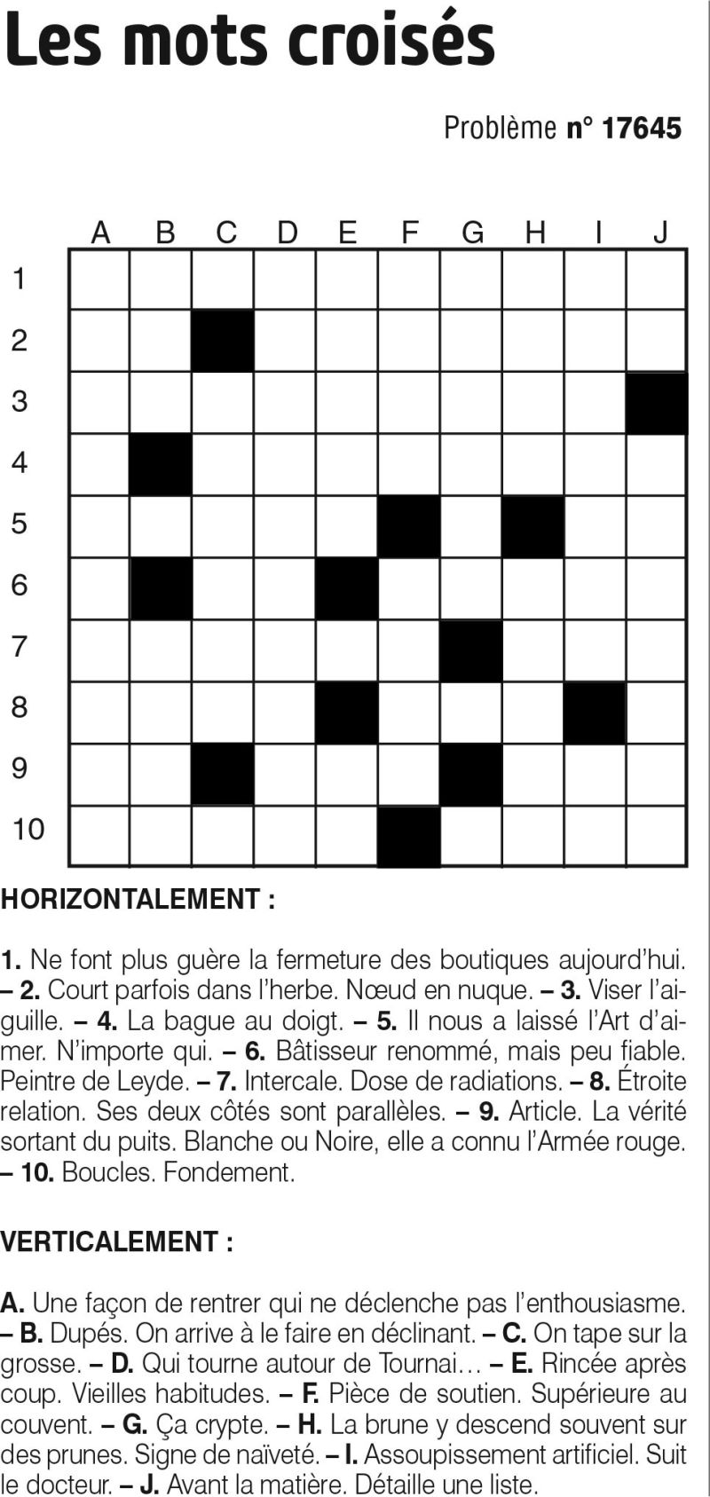 Les mots croisés