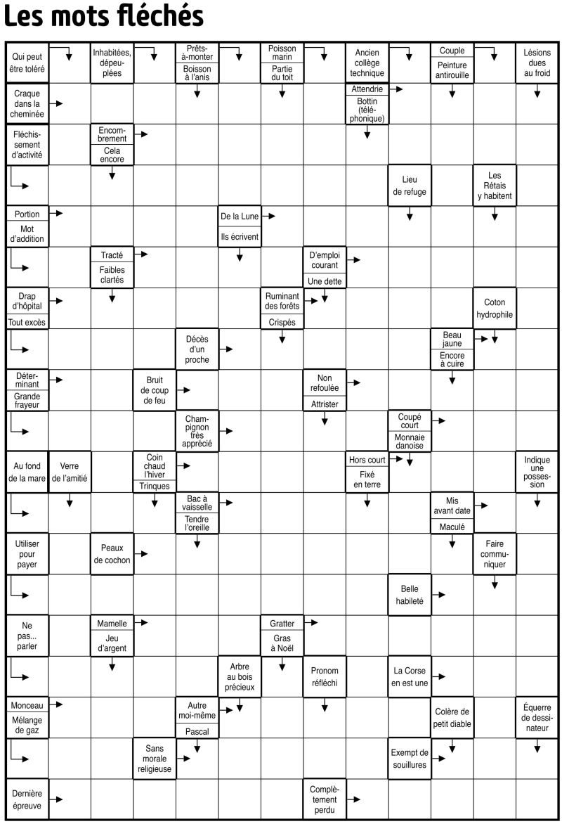 Les mots fléchés