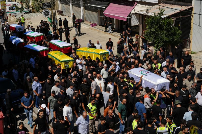 Kfar Roummane buries its dead a day after Israeli strikes killed 12