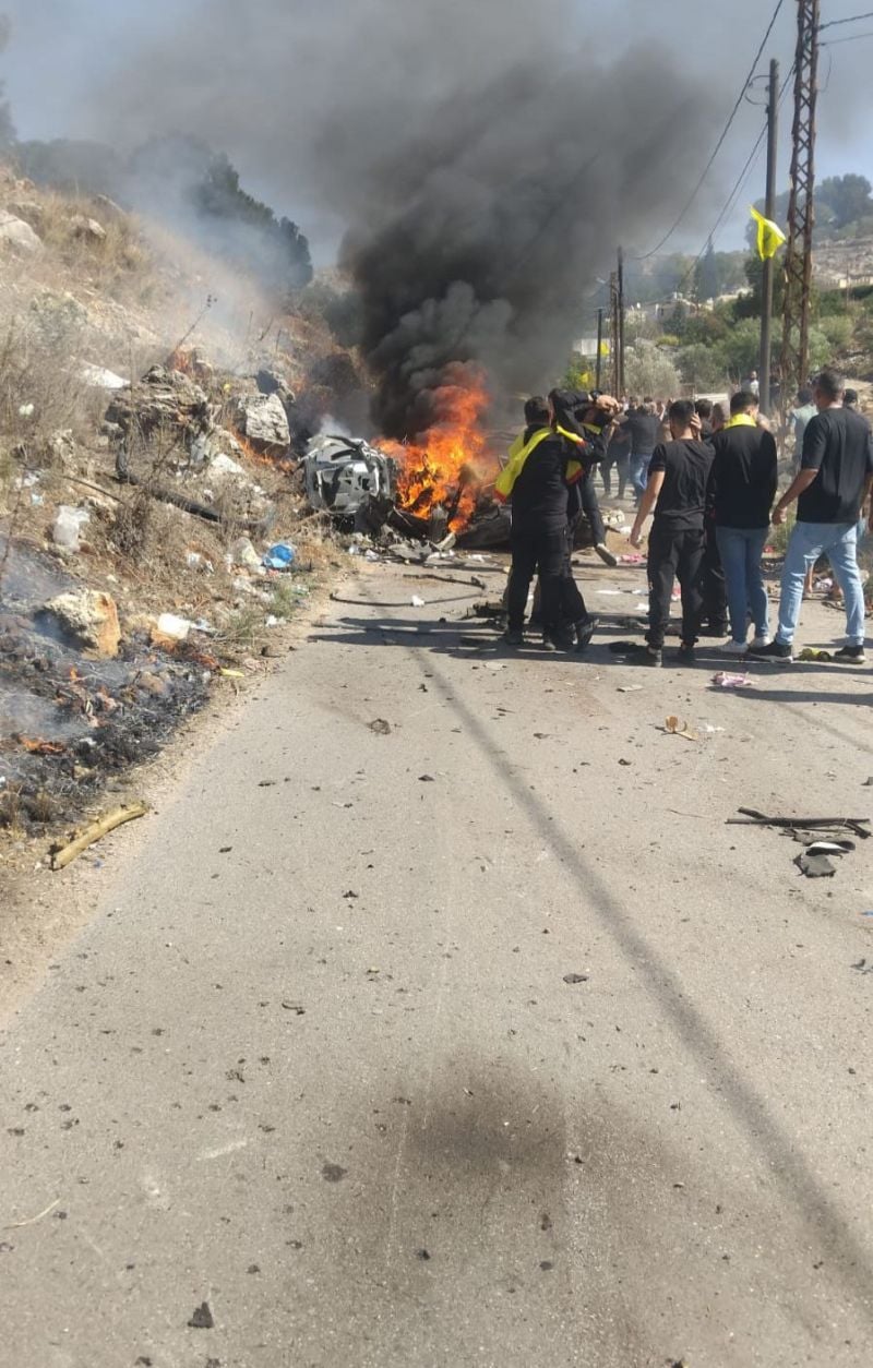 Israeli strike targets car near public school in Nabatieh area