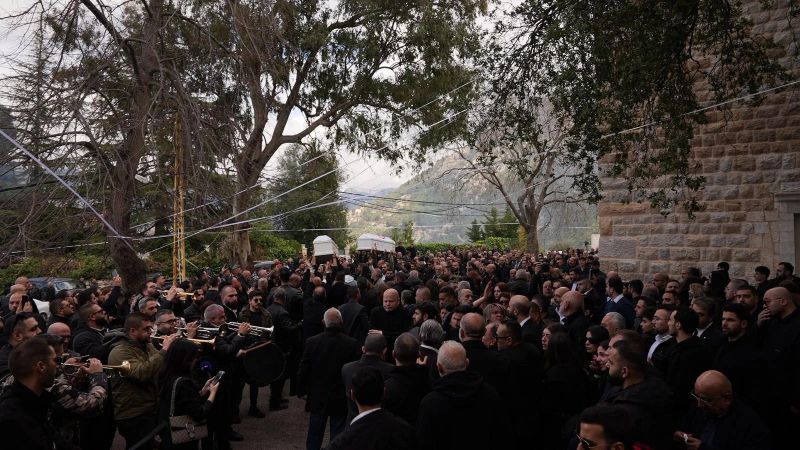 In photos: Funeral service for Pierre Moawad and his wife takes place in Yahchouch