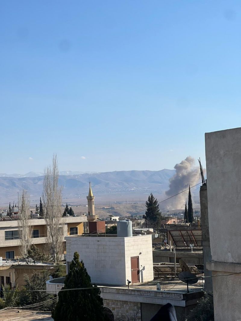 Iseael strikes area around Hermel in the Bekaa Valley