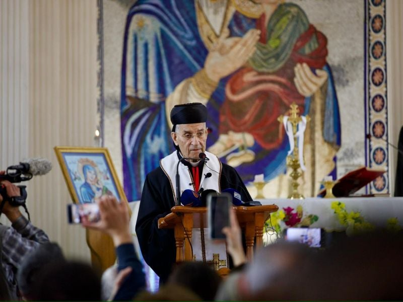 Maronite patriarch Bechara Rai visits Marjayoun church amid tensions, calls peace an 'obligation'