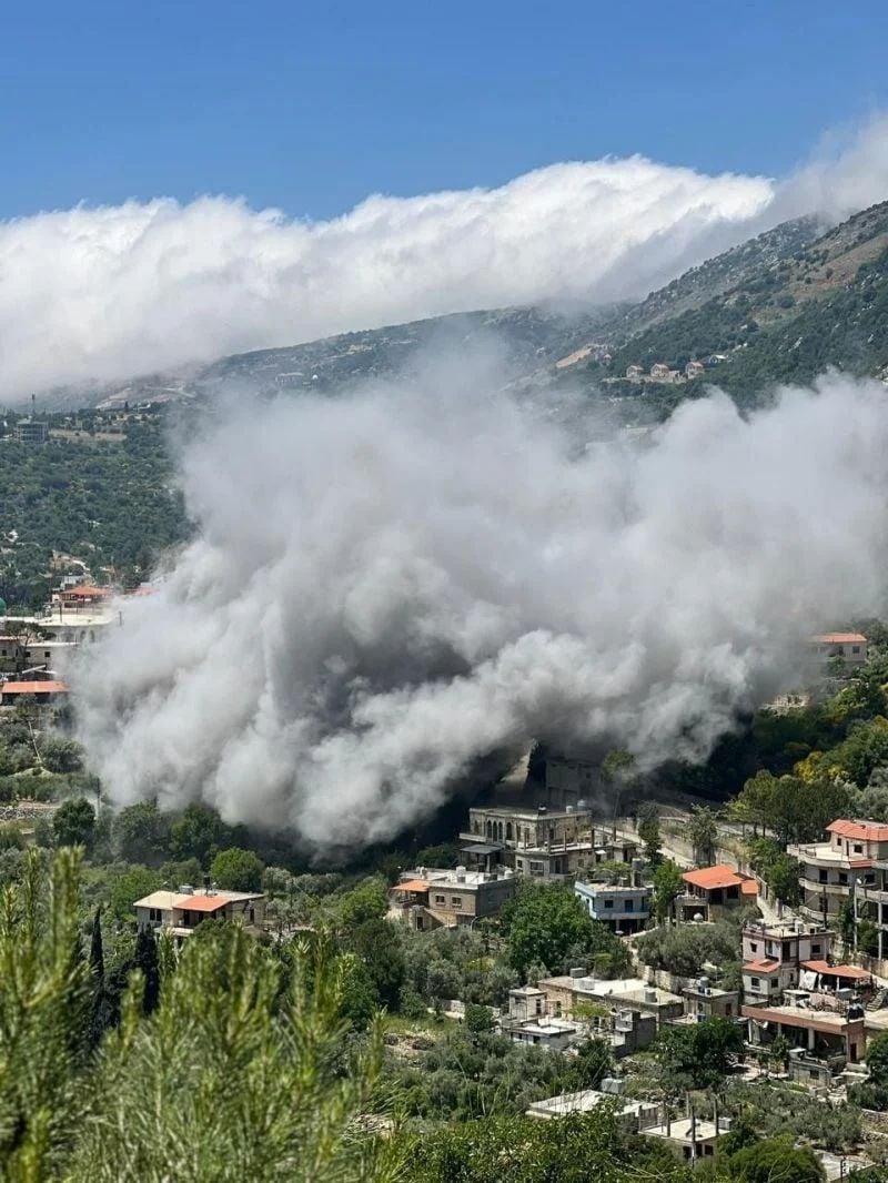 Photo: Israeli strike on Mleikh, in Jezzine district