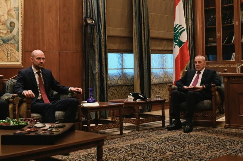 Barrot received by Berri in Ain al-Tineh