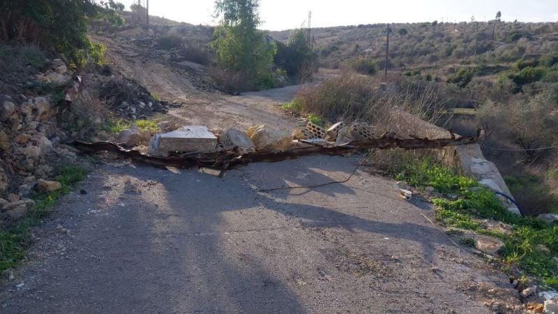 Un habitant du Liban-Sud a constaté que l’armée israélienne a bloqué une route à 900 mètres de la frontière