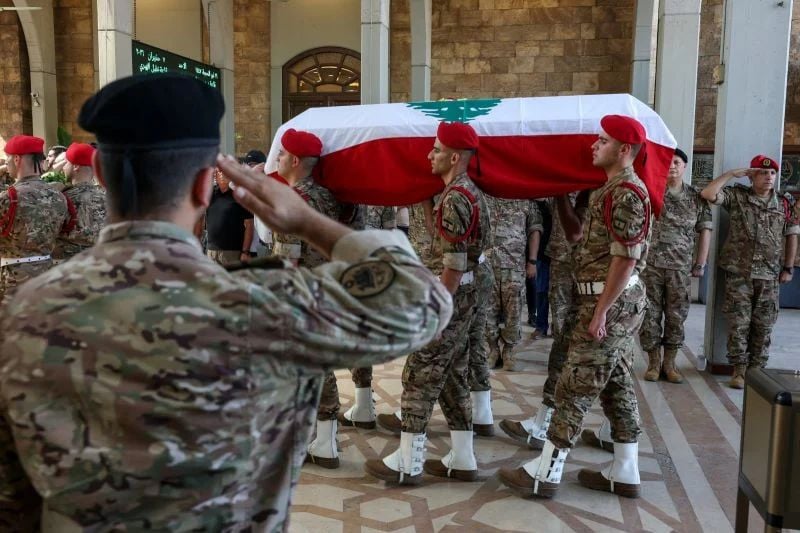 Photo: Funeral of Brigadier General Wissam Sabra, killed Saturday by Israel