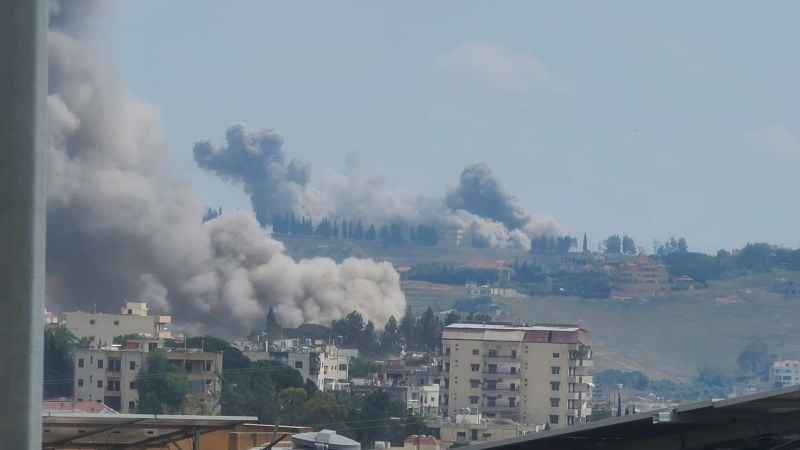 Israeli airstrikes target Nabatieh 3 times