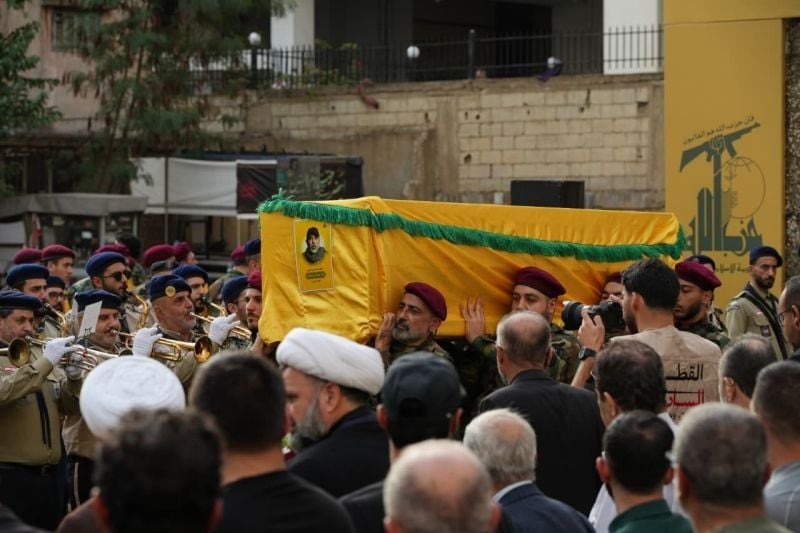 Funeral organized by Hezbollah for its former chief of staff, Haytham Ali Tabataba'i, has started