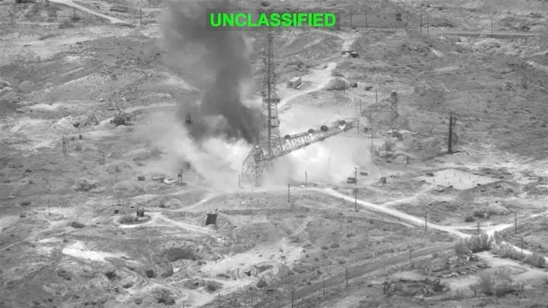Photo: Explosion at unidentified location in Iran following US airstrike