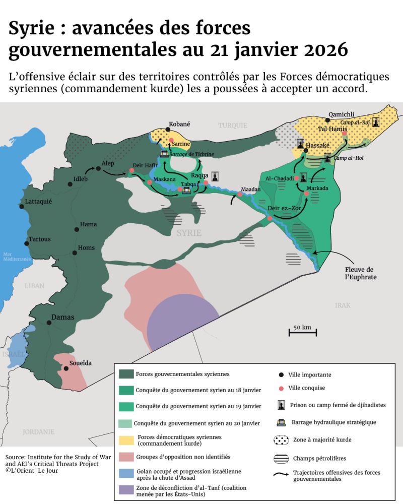 Syrie : la ville de Kobané / Aïn el-Arab « assiégée » par l'armée de Damas