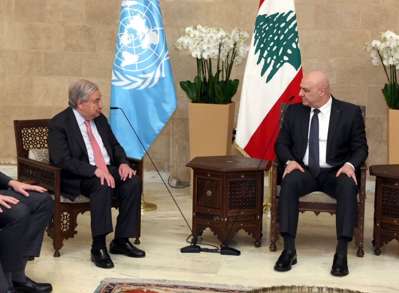 Négociations directes avec Israël : Aoun dit à Guterres n'avoir obtenu aucune réponse pour l'instant