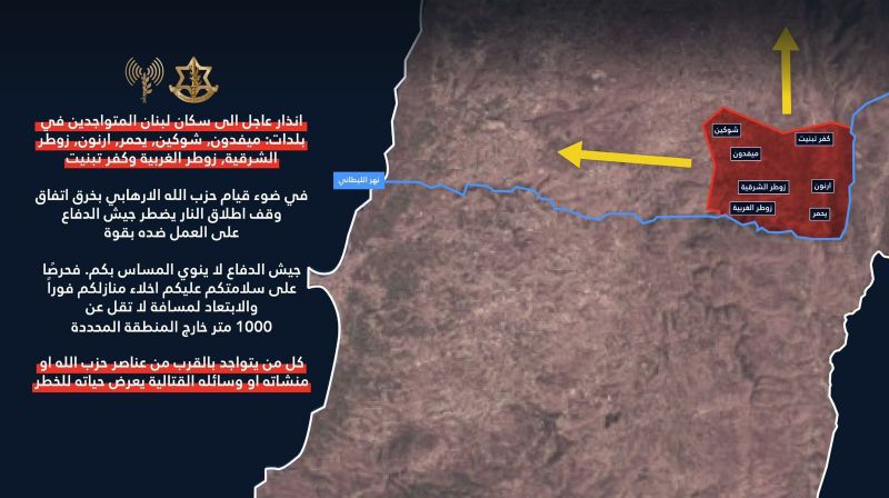 Israel targets Arnoun (Nabatieh) again