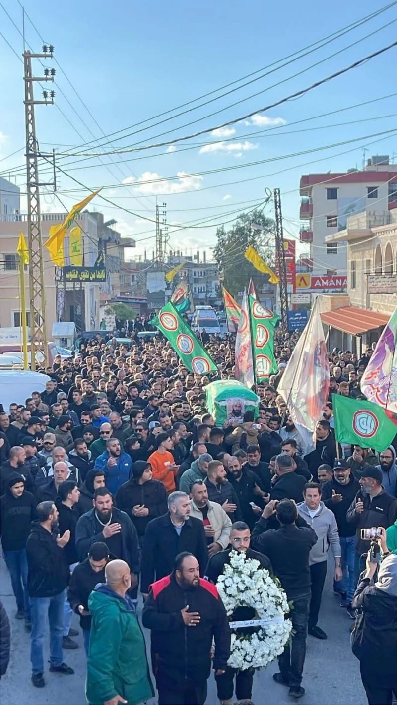 Amal Movement held funeral for first member to be killed in Israeli airstrike since cease-fire
