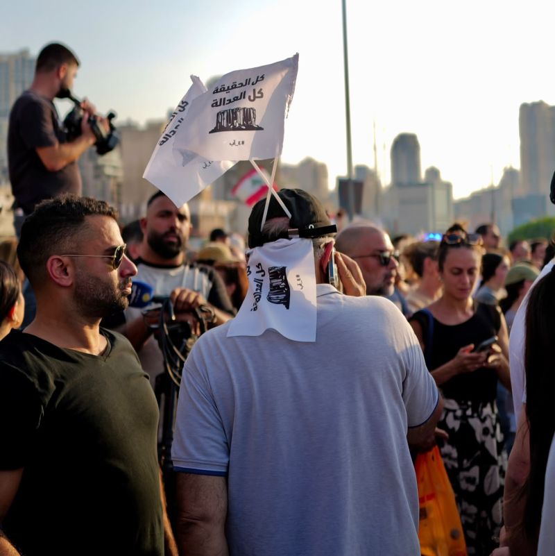 National anthem played, victims’ names read aloud at Beirut port