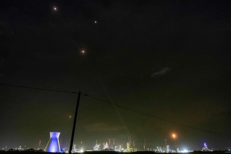 Missile interceptors light up sky in Haifa