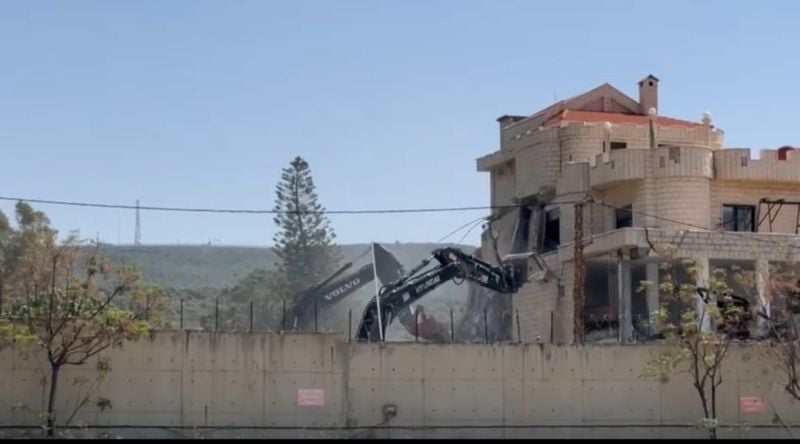 Ongoing house demolitions reported in Naqoura as Israel razes homes, roads, and civilian infrastructure