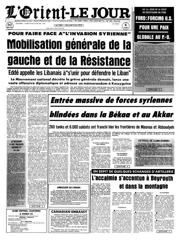 Les troupes syriennes entrent au Liban