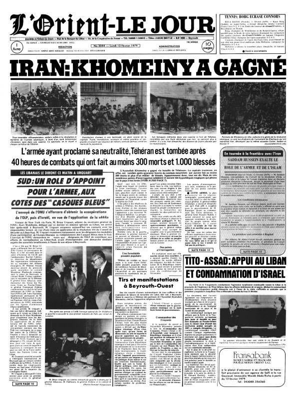 En Iran, Khomeini prend le pouvoir et proclame l'instauration de la république islamique