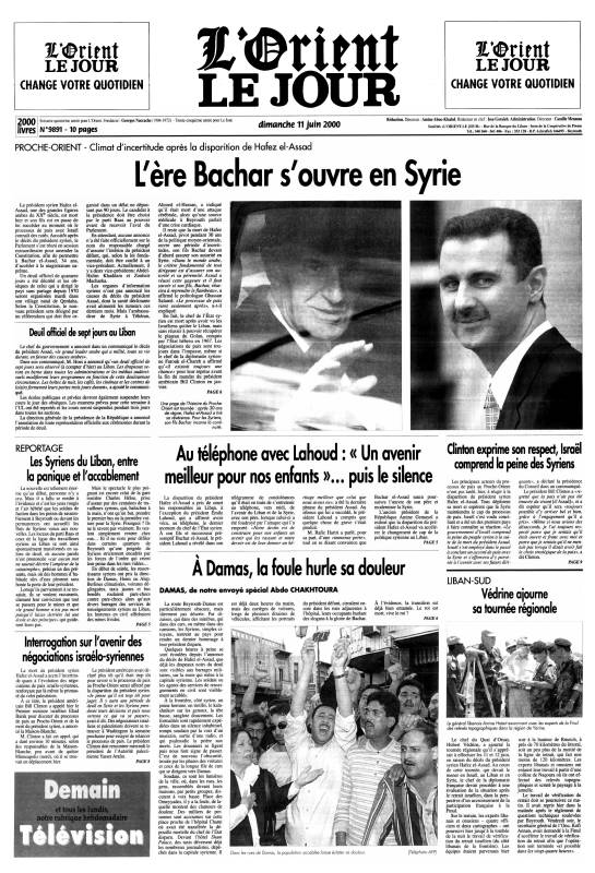 Décès de Hafez el-Assad, l'ère Bachar s'ouvre en Syrie