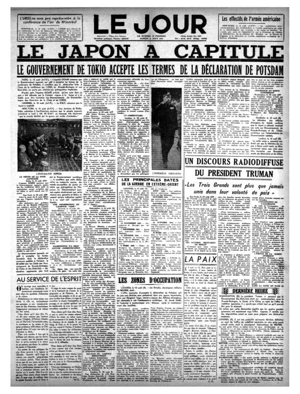 Après les bombes atomiques sur Hiroshima et Nagasaki, le Japon capitule