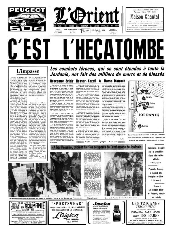 « C’est l’hécatombe » : offensive de l'armée jordanienne contre les camps de réfugiés palestiniens - Septembre Noir